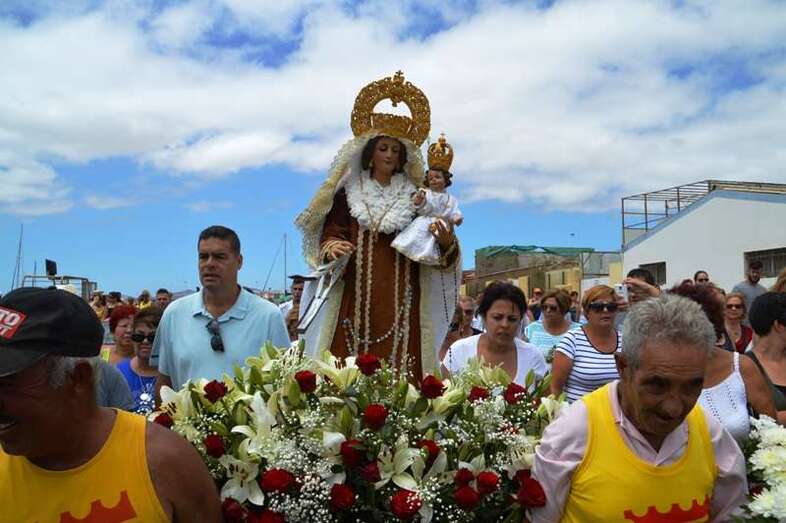 Procesión del Carmen en Taliarte, en una imagen de archivo (Foto TA)